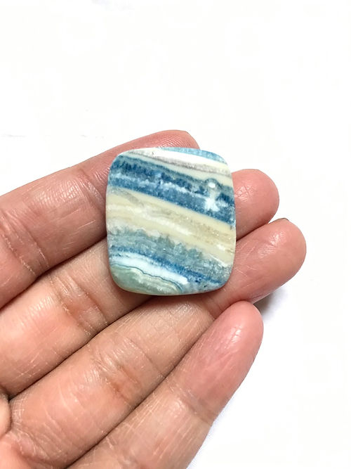 Blue Rhodochrosite Cabochon 1 Piece Size 29 MM Approx