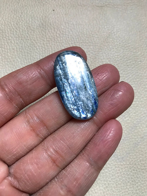 Blue Kyanite Cabochon 1 Piece Size 33 MM Approx