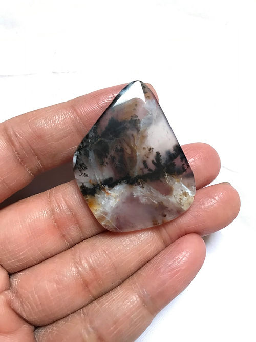 Dendrite Opal Slice Cabochon 1 Piece Size 38 MM Approx