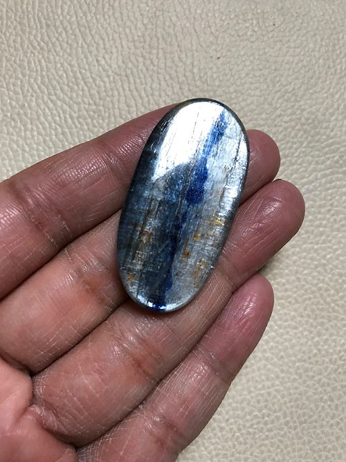 Blue Kyanite Cabochon 1 Piece Size 44 MM Approx