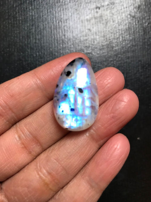 Rainbow Moonstone Cabochon 1 Piece Size 30 MM Approx