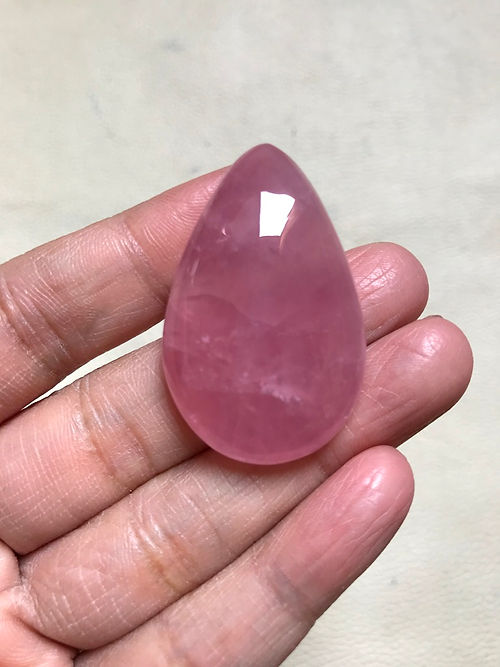 Rose Quartz Cabochon 1 Piece Size 41 MM Approx