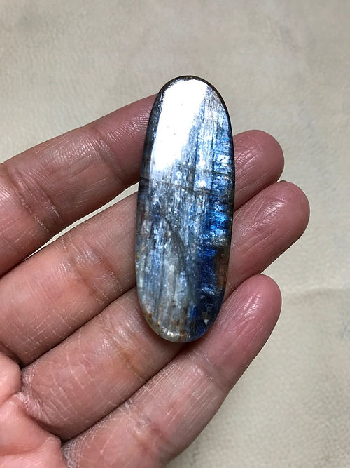 Blue Kyanite Cabochon 1 Piece Size 53 MM Approx