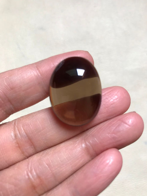 Smoky Quartz Cabochon 1 Piece Size 27 MM Approx