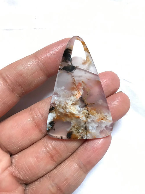 Dendrite Opal Slice Cabochon 1 Piece Size 52 MM Approx