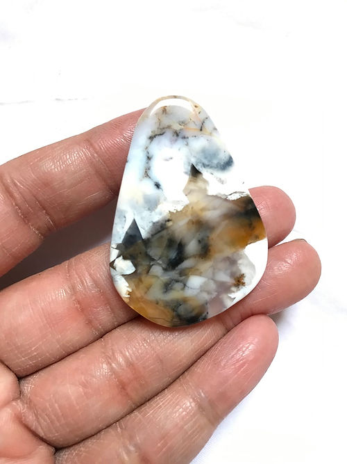 Dendrite Opal Slice Cabochon 1 Piece Size 45 MM Approx