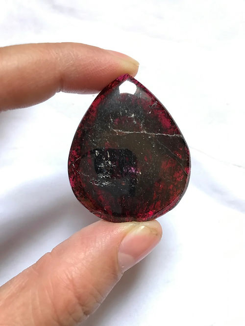 Garnet Cabochon 1 Piece Size 43 MM Approx