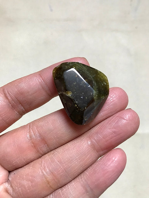 Green Garnet Faceted Slice Cabochon 1 Piece Size 30 MM Approx