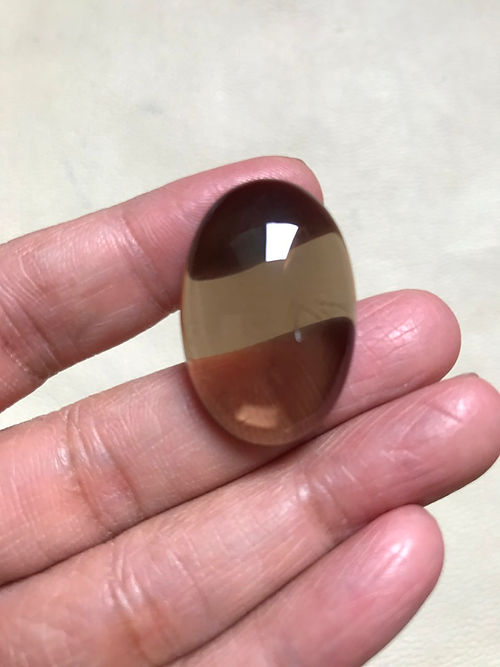 Smoky Quartz Cabochon 1 Piece Size 31 MM Approx