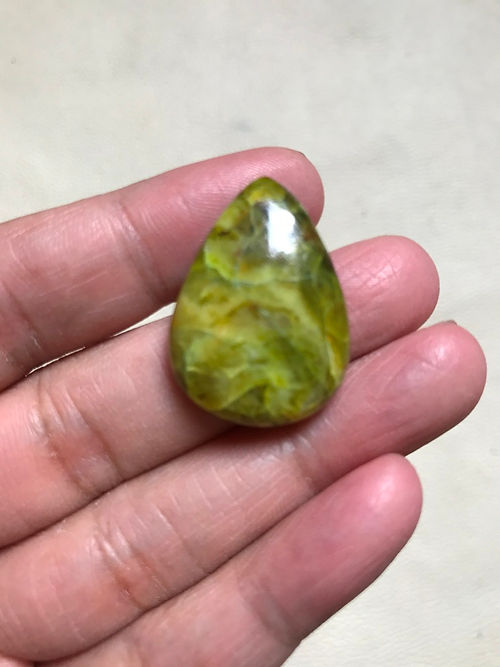 Green Opal Cabochon 1 Piece Size 28 MM Approx