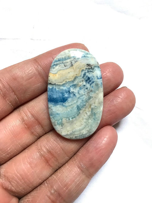 Blue Rhodochrosite Cabochon 1 Piece Size 39 MM Approx