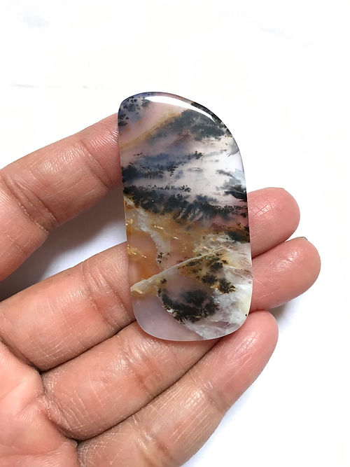 Dendrite Opal Slice Cabochon 1 Piece Size 53 MM Approx