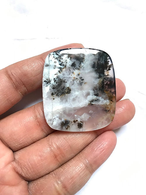 Dendrite Opal Slice Cabochon 1 Piece Size 42 MM Approx