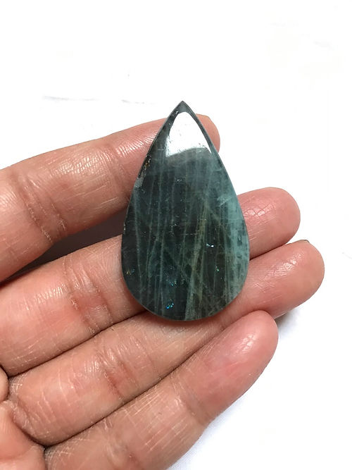 Moss Aquamarine Cabochon 1 Piece Size 43 MM Approx