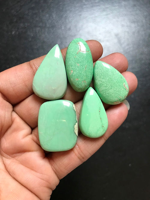 Variscite Cabochon 5 Piece Size 31-27 MM APPROX