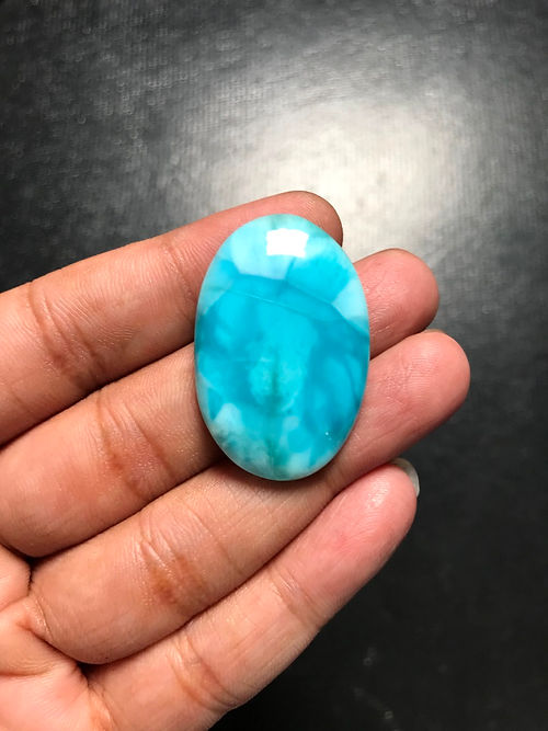 Larimar Cabochon 1 Piece Size 35 MM Approx