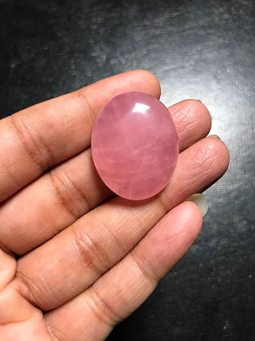 Rose Quartz Cabochon 1 Piece Size 30 MM Approx