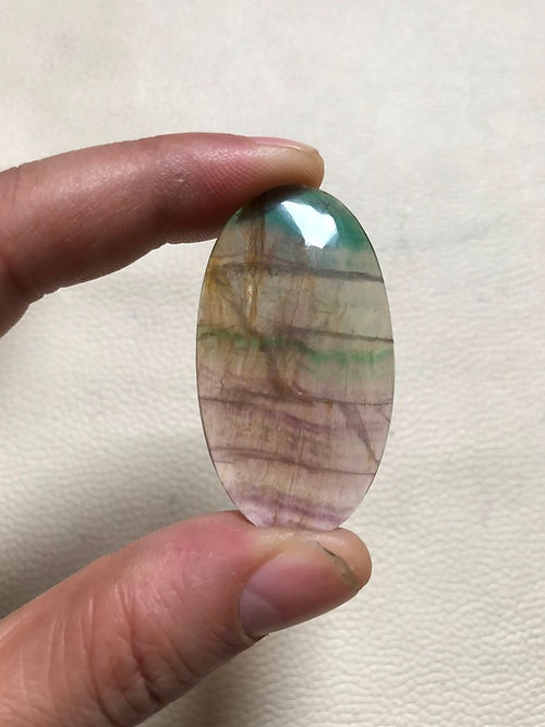 Fluorite Cabochon 1 Piece Size 47 MM APPROX