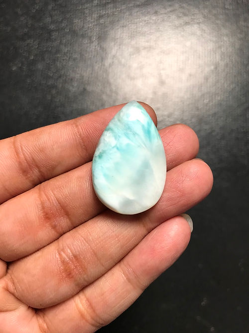 Larimar Cabochon 1 Piece Size 32 MM Approx