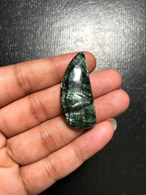 Seraphinite Cabochon 1 Piece Size 40 MM Approx