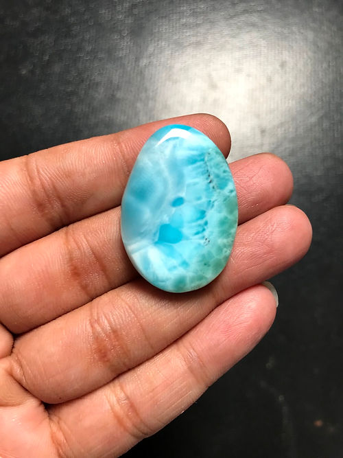 Larimar Cabochon 1 Piece Size 33 MM Approx