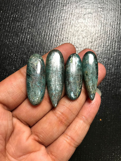 Moss Kyanite Cabochon 4 Piece Size 40-35 MM Approx