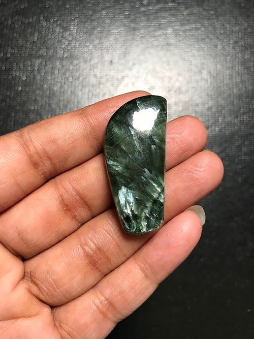 Seraphinite Cabochon 1 Piece Size 41 MM Approx