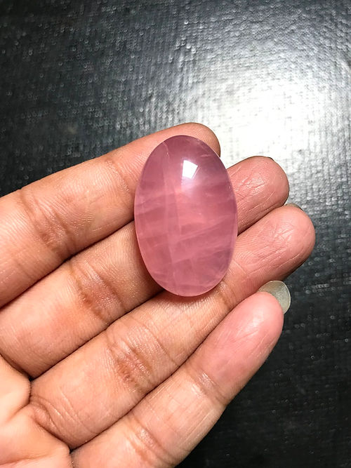 Rose Quartz Cabochon 1 Piece Size 33 MM Approx