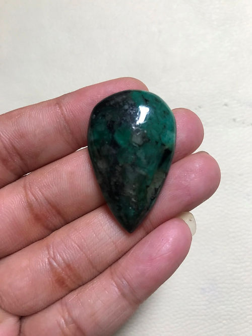 Emerald Cabochons 1 Piece Size 37 MM APPROX