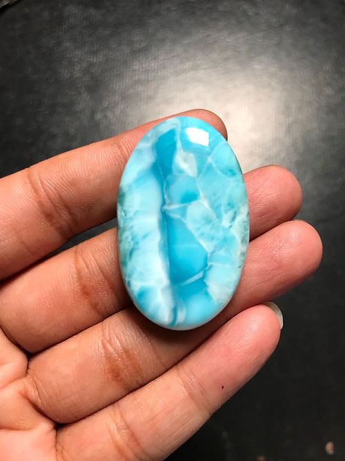 Larimar Cabochon 1 Piece Size 43 MM Approx