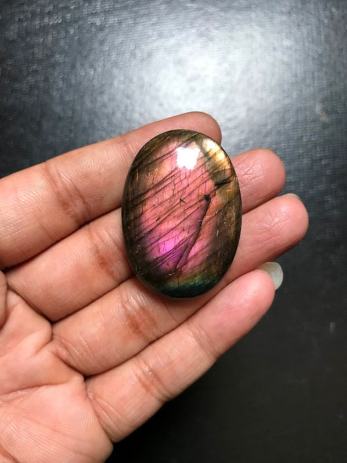 Labradorite Cabochon 1 Piece Size 40 MM Approx