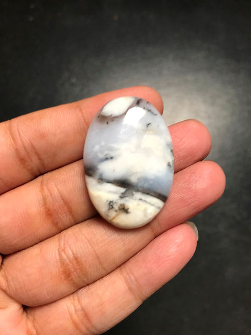 Dendrite Opal Cabochon 1 Piece Size 37 MM Approx