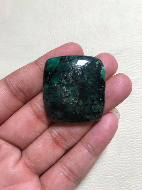 Emerald Cabochons 1 Piece Size 34 MM APPROX