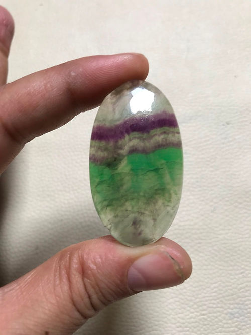 Fluorite Cabochon 1 Piece Size 48 MM APPROX