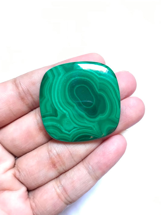 Malachite Cabochon 1 Piece Size 37 MM Approx