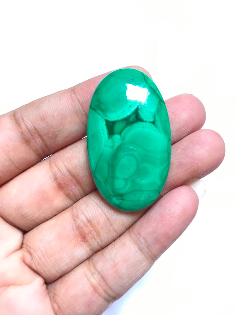 Malachite Cabochon 1 Piece Size 42 MM Approx