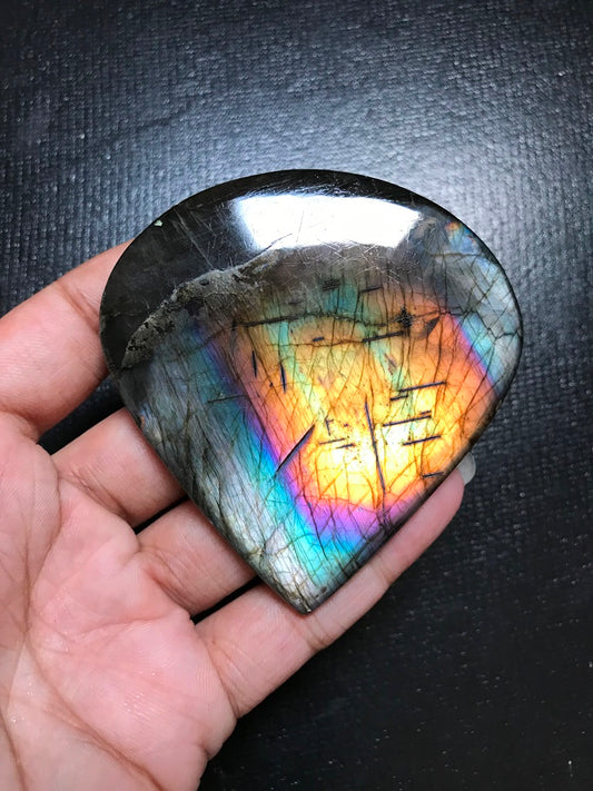 Labradorite Cabochon 1 Piece Size 77 MM APPROX