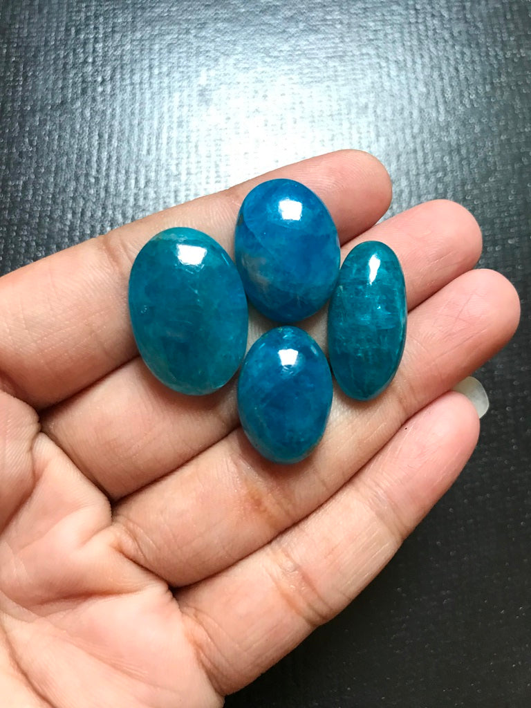 Apatite Cabochon 4 Piece Size 23-19 MM Approx