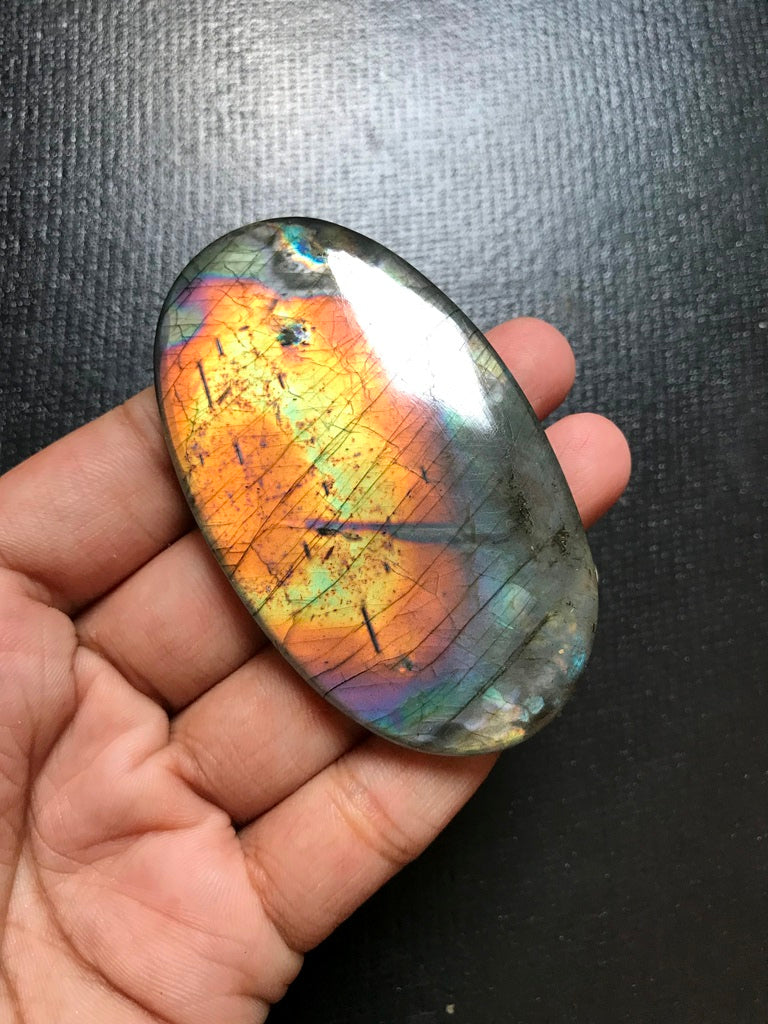 Labradorite Cabochon 1 Piece Size 75 MM Approx