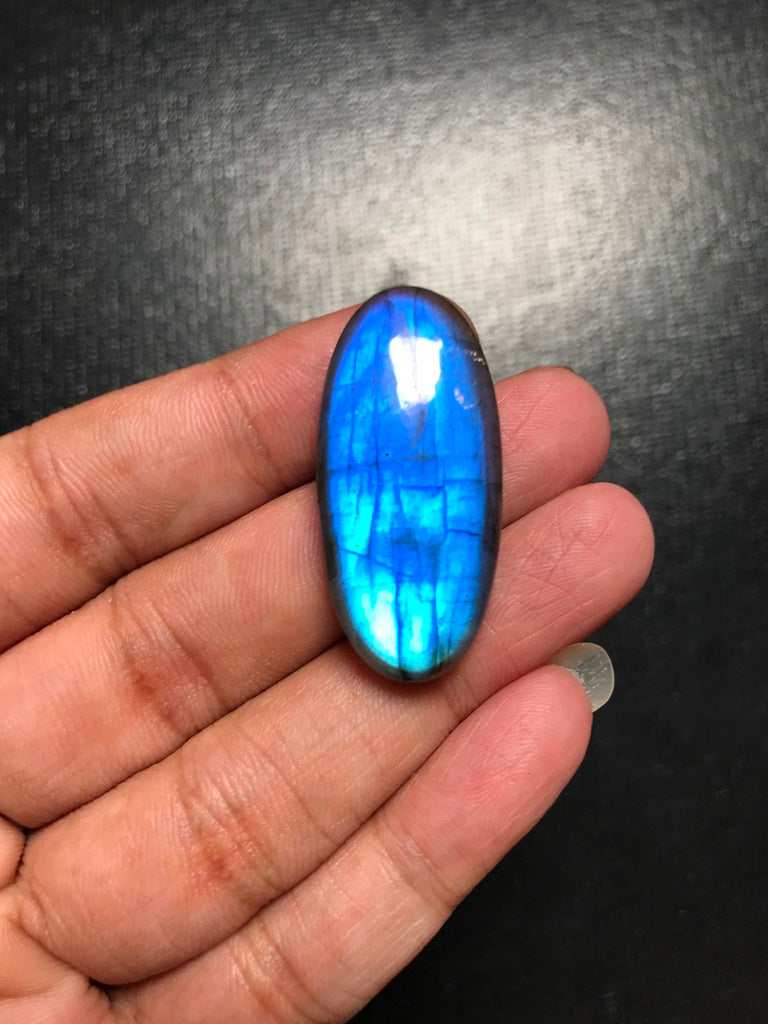 Labradorite Cabochon 1 Piece Size 36 MM Approx