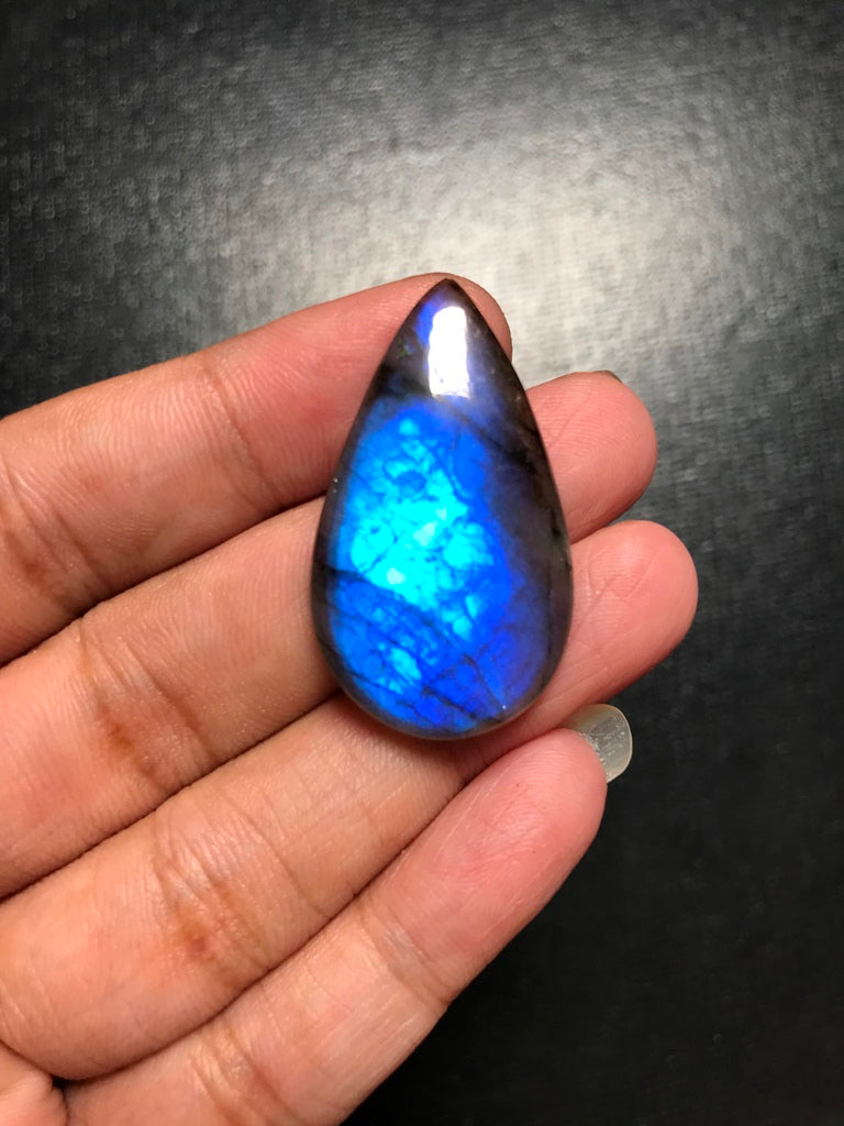 Labradorite Cabochon 1 Piece Size 36 MM Approx