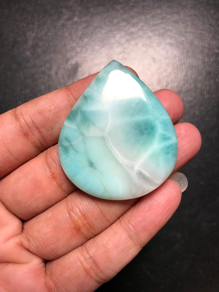 Larimar Cabochon 1 Piece Size 46 MM Approx