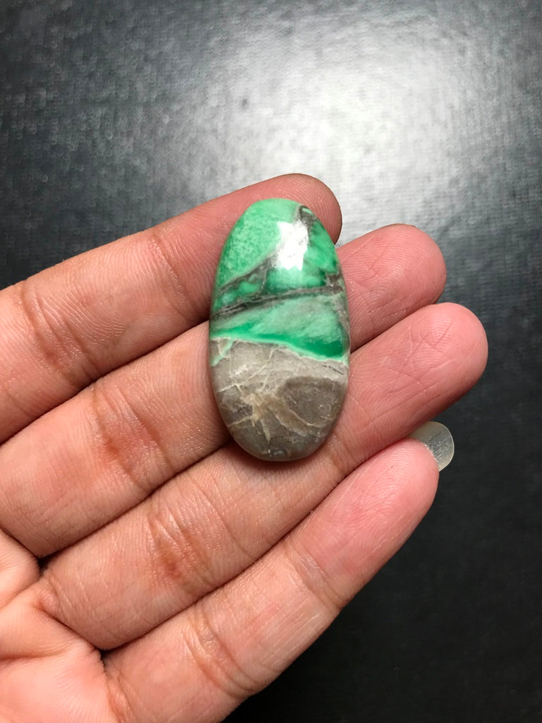 Variscite Cabochon 1 Piece Size 34 MM Approx