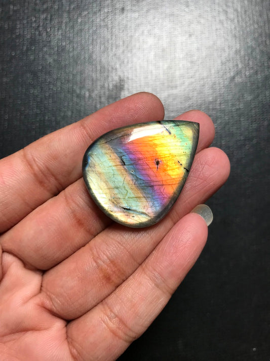 Labradorite Cabochon 1 Piece Size 38 MM Approx