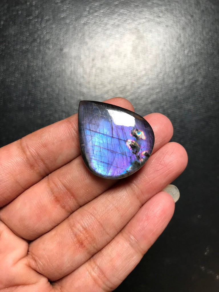 Labradorite Cabochon 1 Piece Size 32 MM Approx