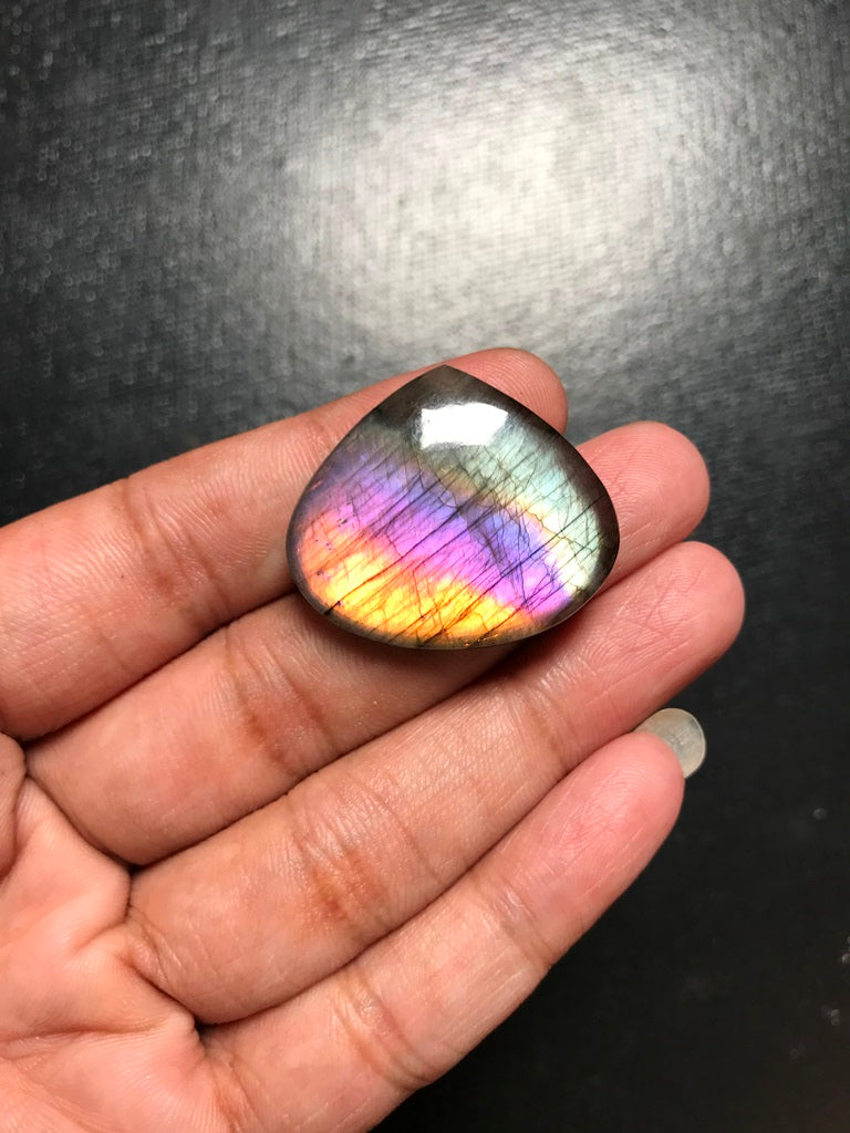 Labradorite Cabochon 1 Piece Size 26 MM Approx