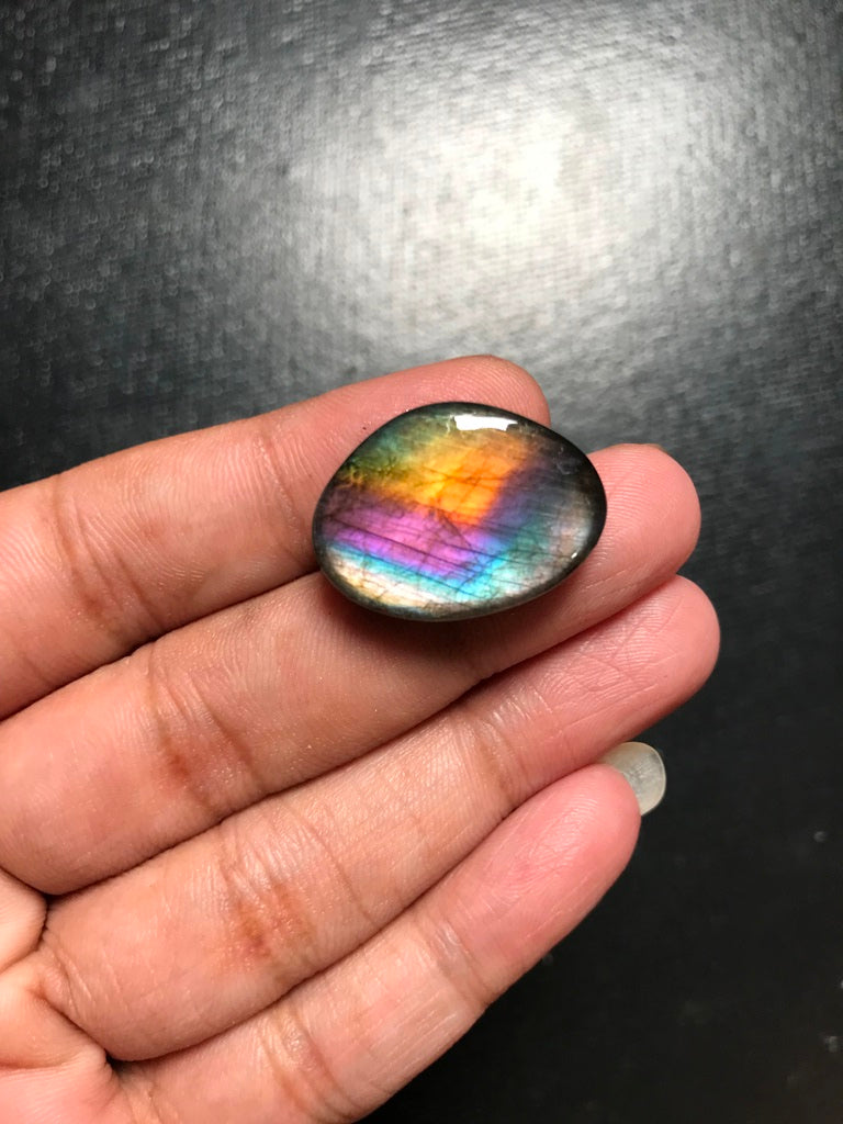 Labradorite Cabochon 1 Piece Size 24 MM Approx