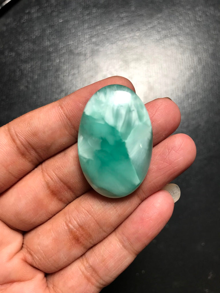 Hemimorphite  Cabochon 1 Piece Size 36 MM Approx