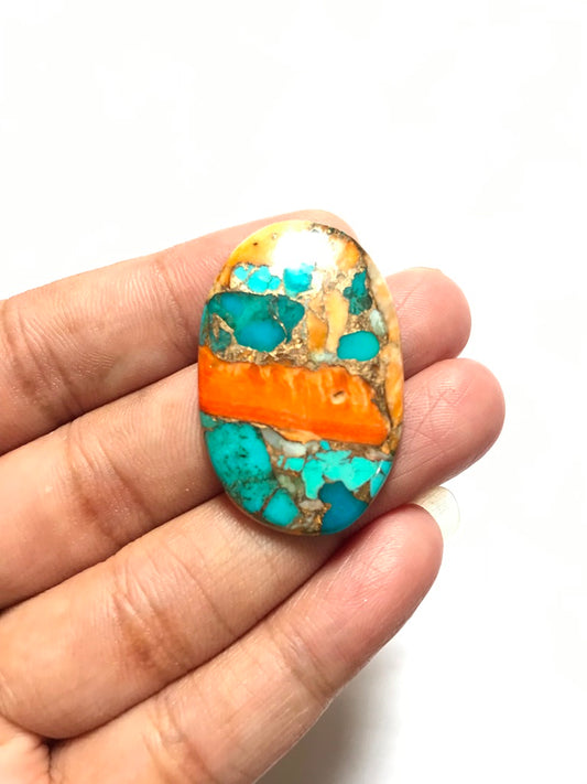 Oster Turquoise Cabochon 1 Piece Size 36 MM Approx