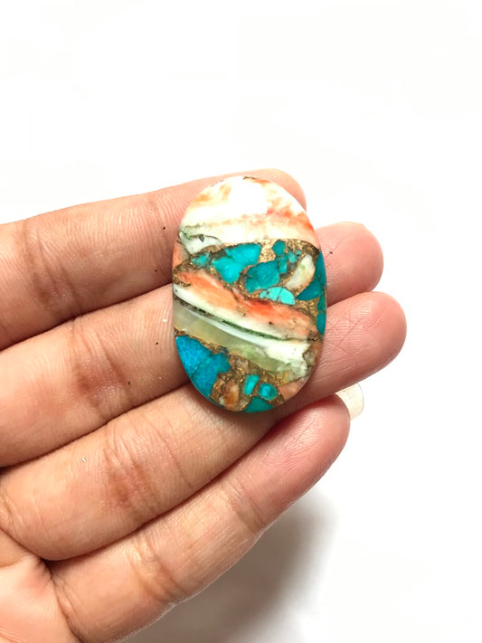 Oster Turquoise Cabochon 1 Piece Size 36 MM Approx